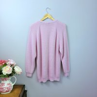 80's pastel pink sweater, XL