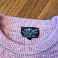 80's pastel pink sweater, XL