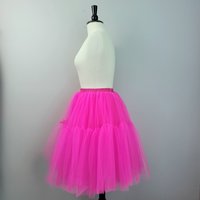 Fuchsia pink tulle tutu skirt, small medium large XL