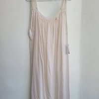 1920's thrashed and patched gauzy cotton nightgown, medium