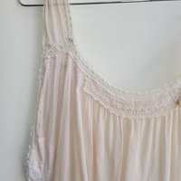 1920's thrashed and patched gauzy cotton nightgown, medium
