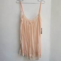 1920's distressed pink teddy lingerie romper, small