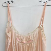 1920's distressed pink teddy lingerie romper, small