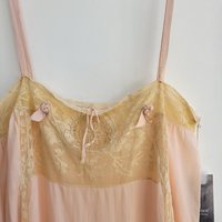 1920's light pink teddy lingerie romper, small