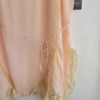 1920's light pink teddy lingerie romper, small