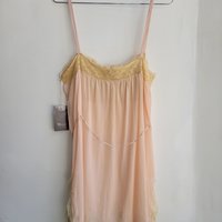 1920's light pink teddy lingerie romper, small