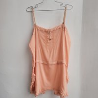1920's peach teddy lingerie romper, small
