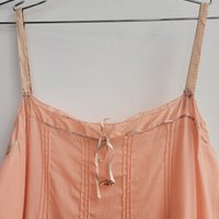1920's peach teddy lingerie romper, small