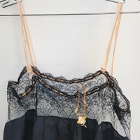 1920's black teddy lingerie romper, small