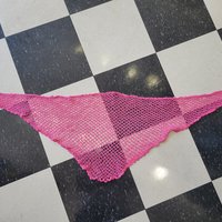 1970's crochet triangle scarf