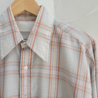 1970 Sears plaid button up shirt, size large