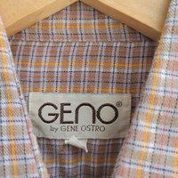 1980 grunge plaid button up shirt, size large