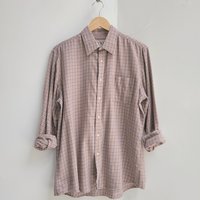 1980 grunge plaid button up shirt, size large