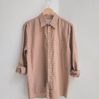 1980 grunge plaid button up shirt, size large