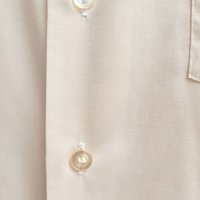 1970 Kmart beige button up shirt, medium