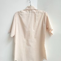 1970 Kmart beige button up shirt, medium