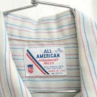 1970 All American striped button up oxford shirt, medium