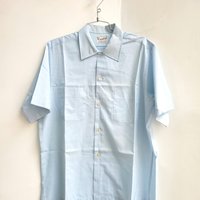 1960 Cranbrook blue button up shirt, medium