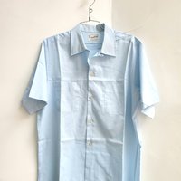 1960 Cranbrook blue button up shirt, medium