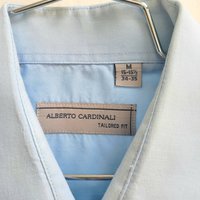 1990 Alberto Cardinali blue button up shirt, medium