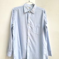 1960 Manhattan Air Force blue button up shirt, medium