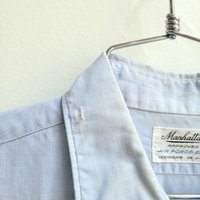1960 Manhattan Air Force blue button up shirt, medium