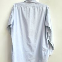 1960 Manhattan Air Force blue button up shirt, medium