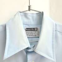 1970 Murphy's Mart blue button up shirt, medium