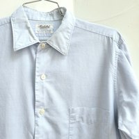 1960 Manhattan Air Force blue button up shirt, medium
