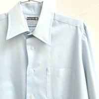 1970 Murphy's Mart blue button up shirt, medium