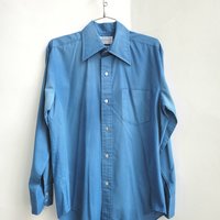 1970 Kmart blue button up shirt, medium