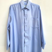 1980 Haband light blue button up shirt, large