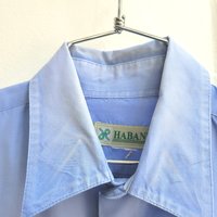 1980 Haband light blue button up shirt, large