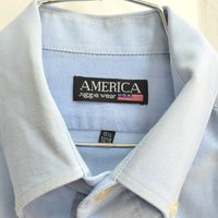 1990 Jiggie Wear blue oxford button up shirt, medium