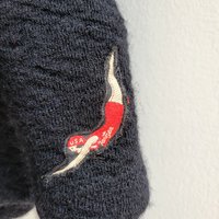 1930 Jantzen black wool swim suit, 40 / large