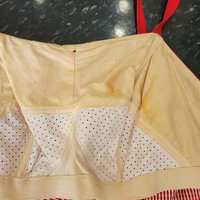 1950 Louisa Brooks red gingham bathing suit, 38 medium