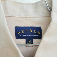 1990 Ten West khaki oxford button up shirt, medium