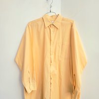 1980 Haband orange button up shirt, large