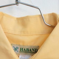 1980 Haband orange button up shirt, large