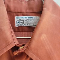 1970 Kmart brown button up shirt, medium