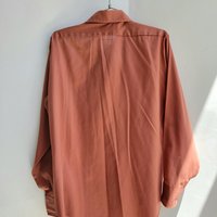 1970 Kmart brown button up shirt, medium