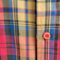1980 Timber Ridge red plaid button up shirt, medium