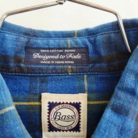 1980 GH Bass plaid button up shirt, medium