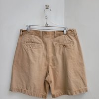 1990 INC distressed pleated khaki shorts, size 34