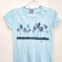1980 Ocean Pacific blue baby tee, size small