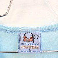 1980 Ocean Pacific blue baby tee, size small