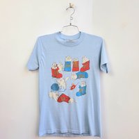 1987 kittens in boots distressed tee shirt, size small