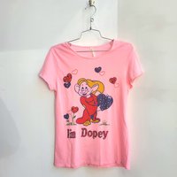 1970 I'm Dopey pink tee shirt, size small