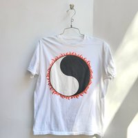 1990 Ying Yang white tee shirt, size medium