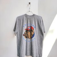 1980 England The Bulldog Breed grey tee, size medium